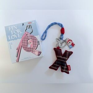 🟥 LABUBU “Pin For Love PENDANT” ❤️Letter “X”💙Guaranteed 🆕Opened Box 🟥POP MART🟥